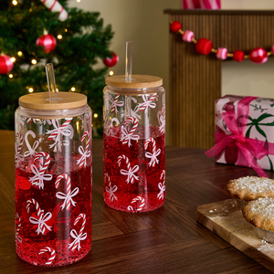 OHS 2 Pack Print Plastic Drinking Jars