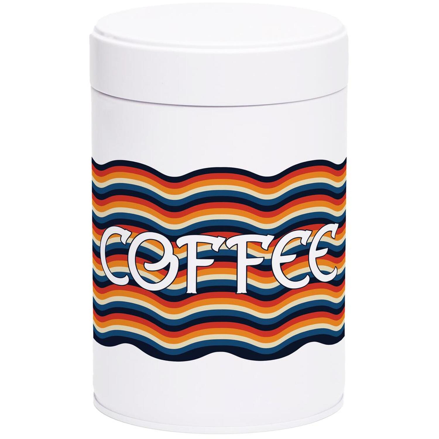 Purely Home Retro Waves Twist-Lid Kitchen Canister - Coffee