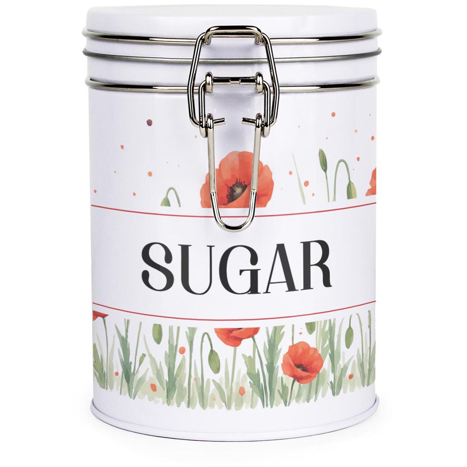 Purely Home Summer Poppies Clip-Lid Kitchen Storage Canister - Sugar