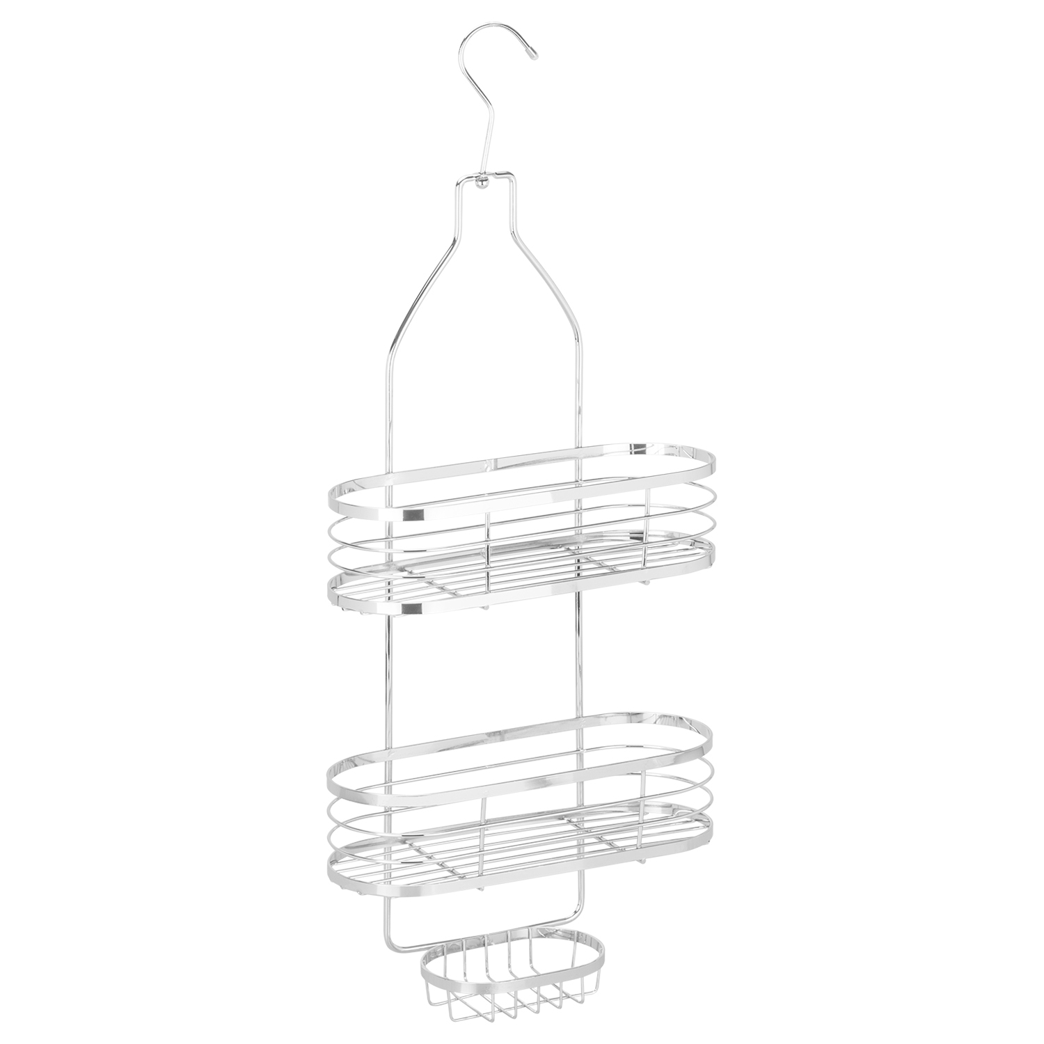 Chrome Shower Hanging Caddie - Silver
