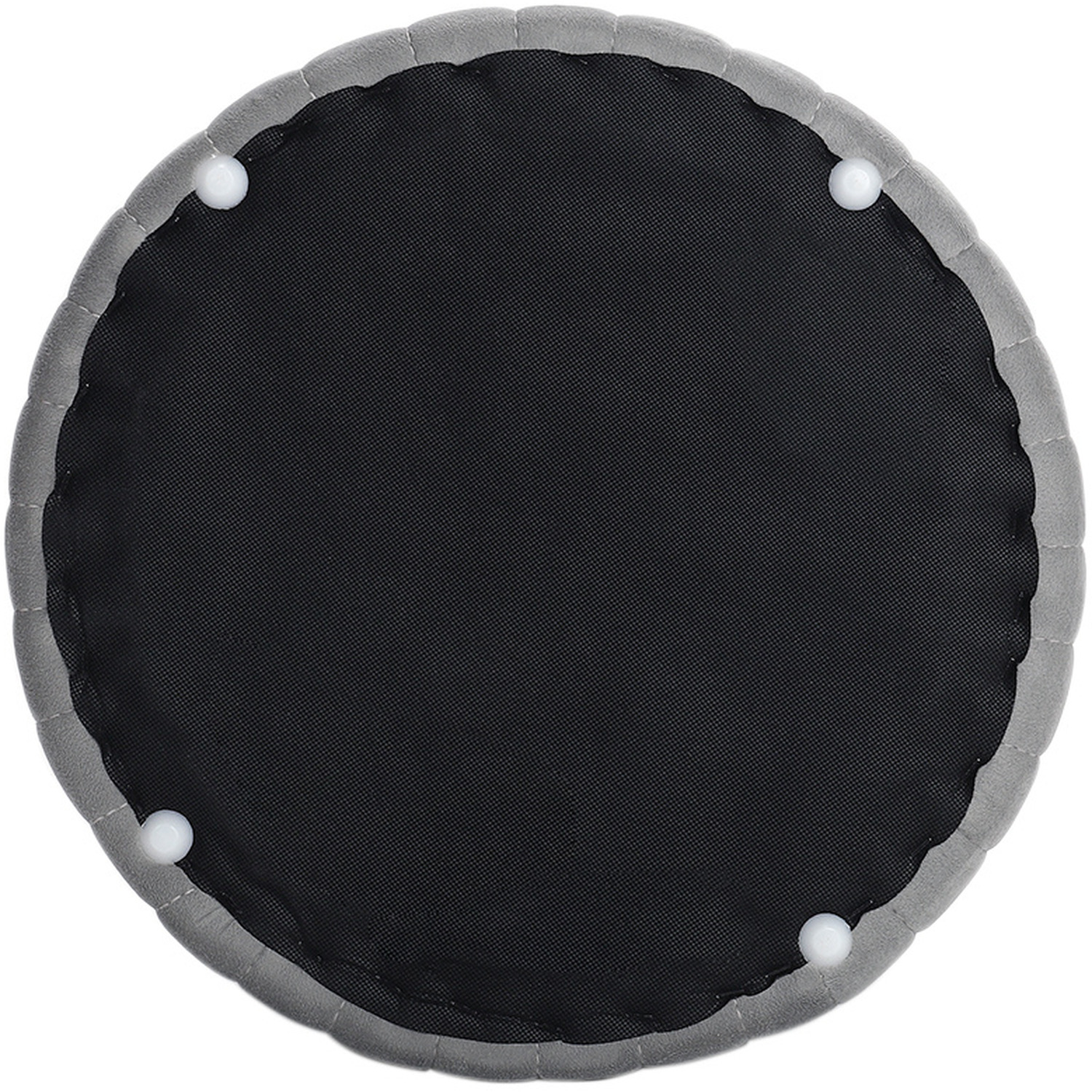 Round Velvet Stool Chair Dressing Table Footstool Furniture - Grey