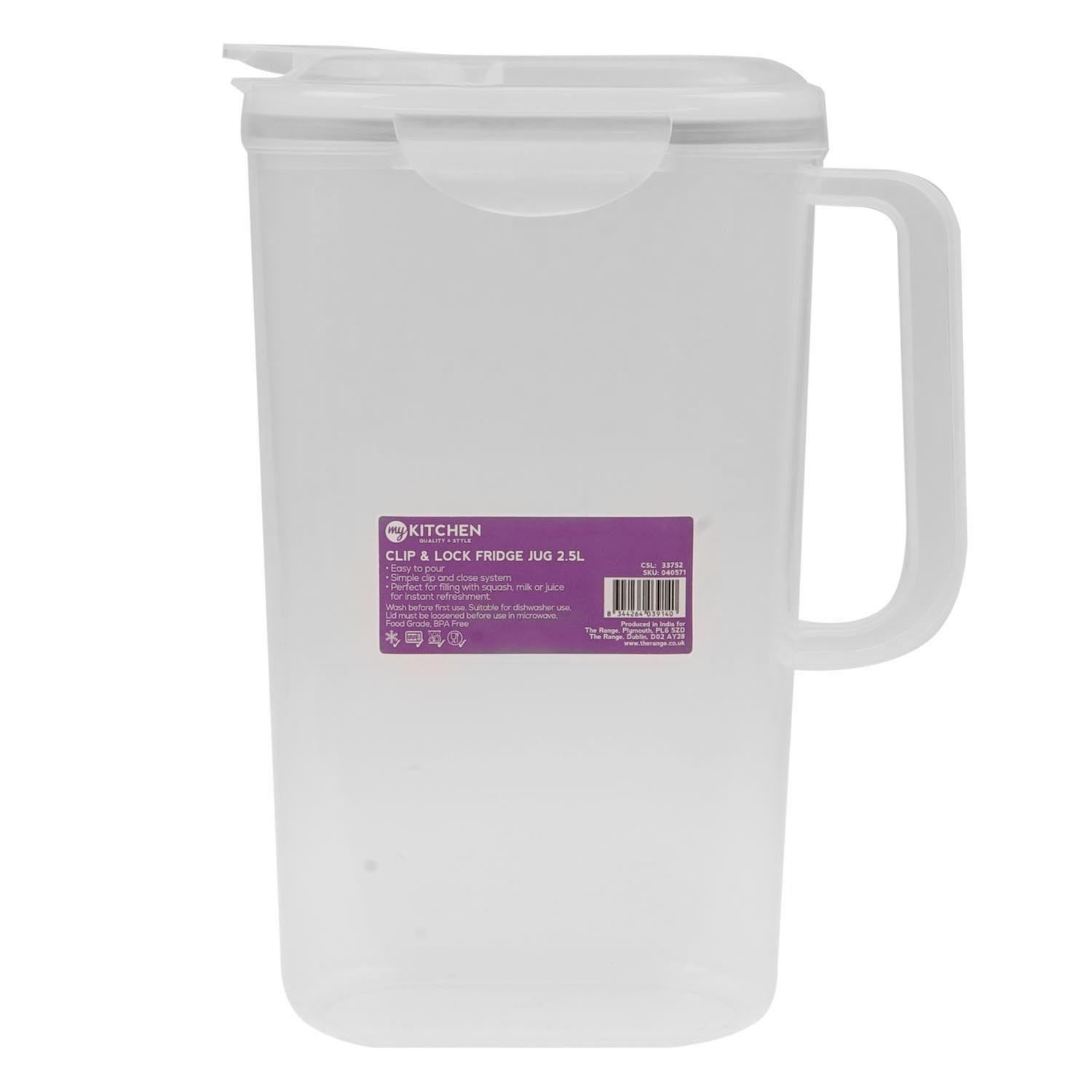 Clip and Lock Fridge Jug 2.5L