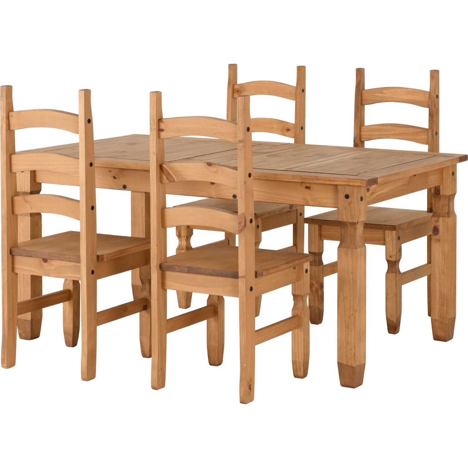 Corona Extending Dining Set Dwp - Distressed Waxed Pine 55kg
