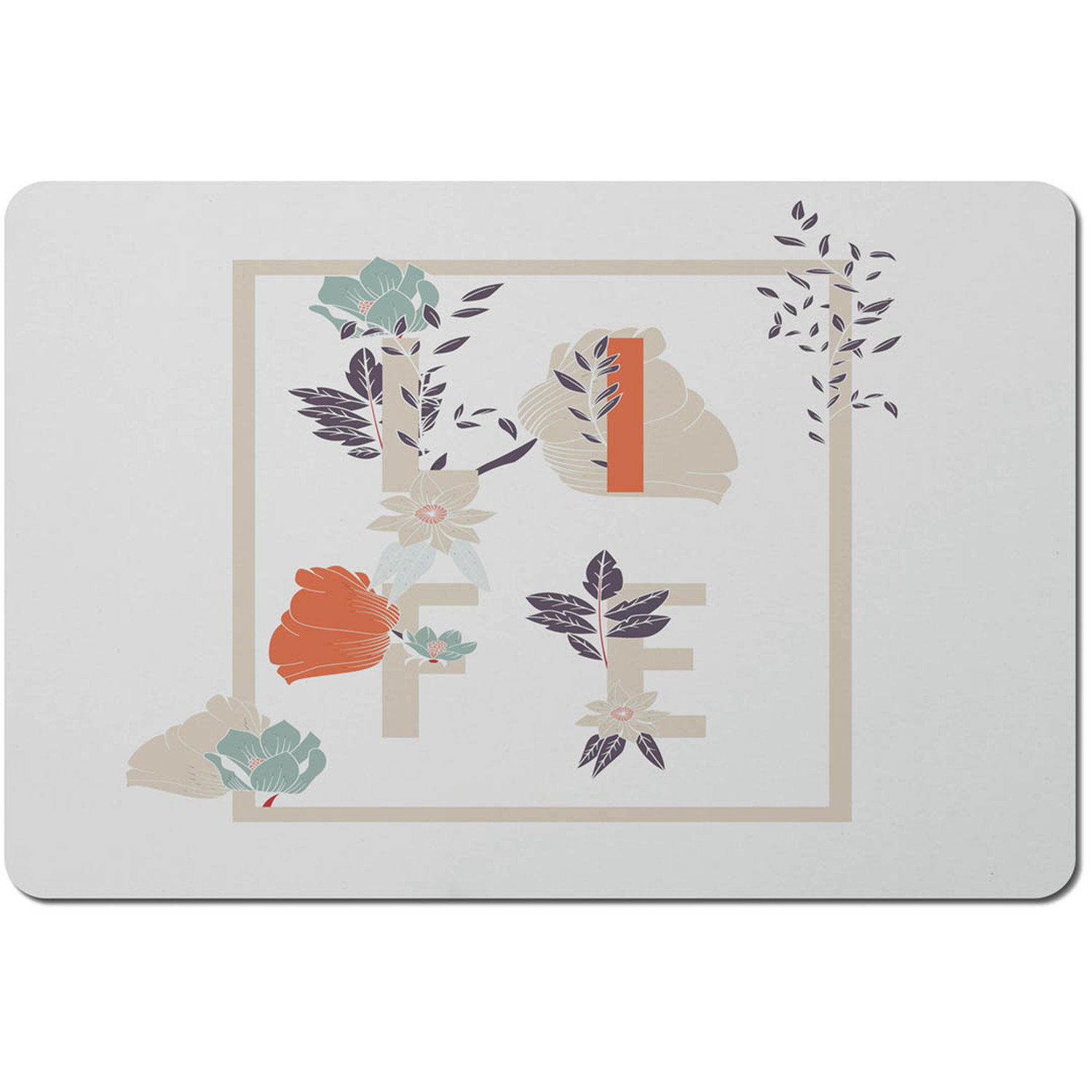 Image of Life Flowers Placemat - Pink