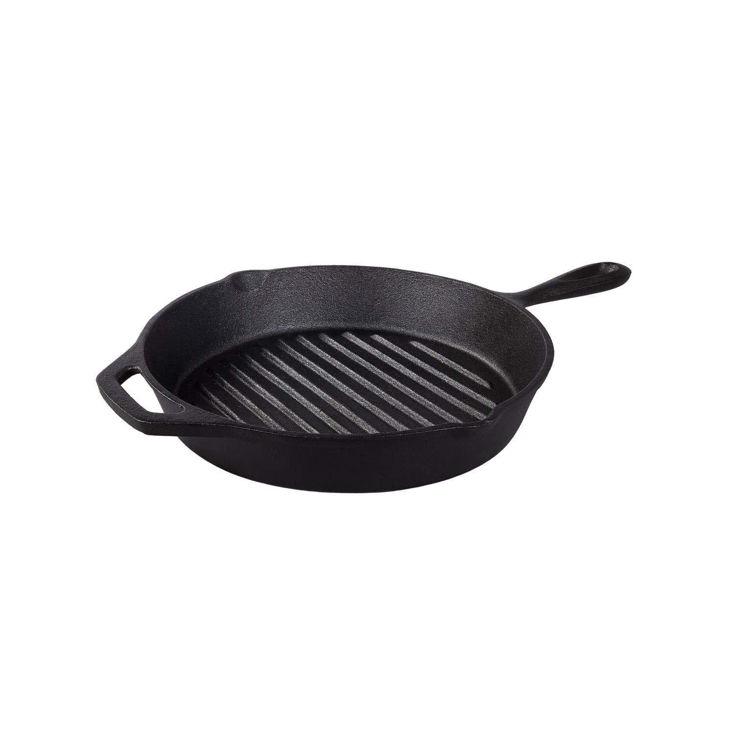 Image of Tramontina Pre-seasoned Cast Iron Griddle Pan 26cm (1.65l) - Black / 2.53kg