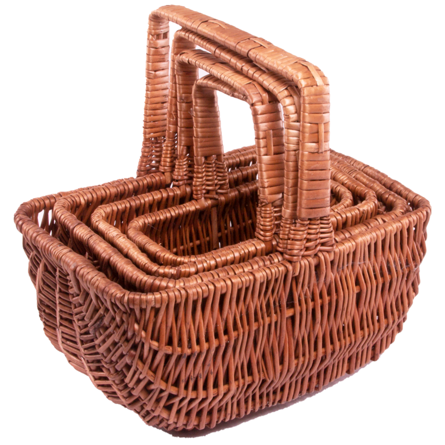 Southport Wicker Shopping Basket - Brown / Large