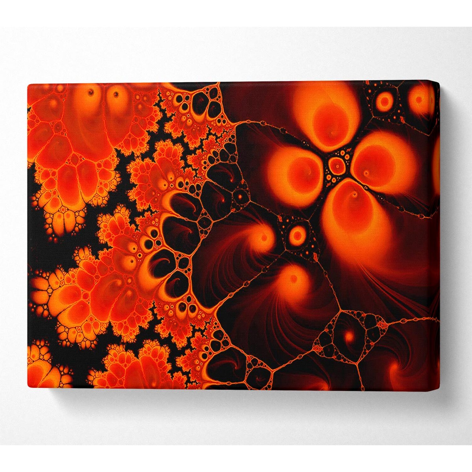 Wallart-Direct - Hydrolysis Dream Red Orange Canvas Print Wall Art - Yellow / 101.6cm thumbnail