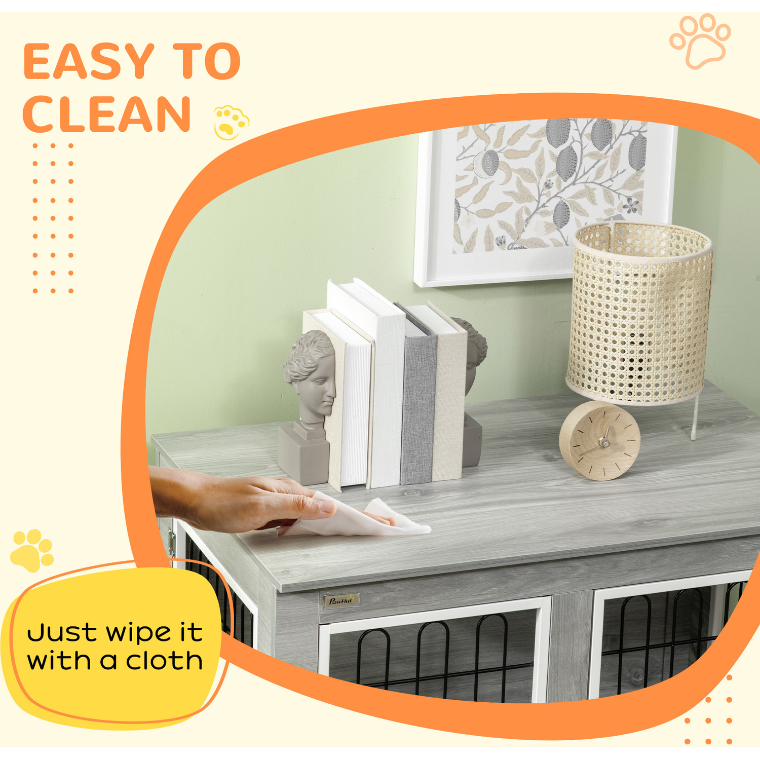 1474 Table Dog Crate Furniture End Table with Soft Cushion