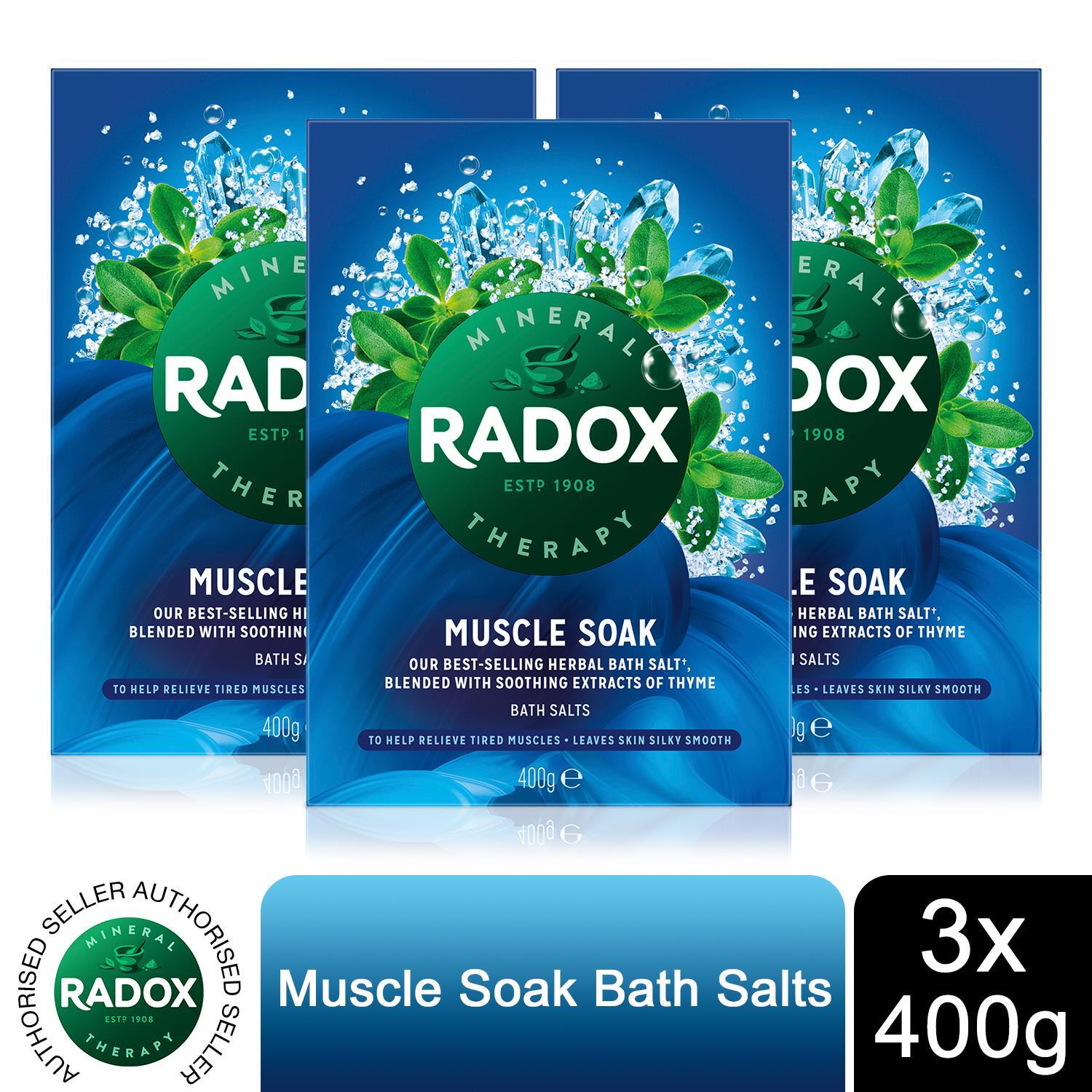 Radox Mineral Therapy Muscle Soak Herbal Bath Salt, 400g - Buy 3 / 18cm