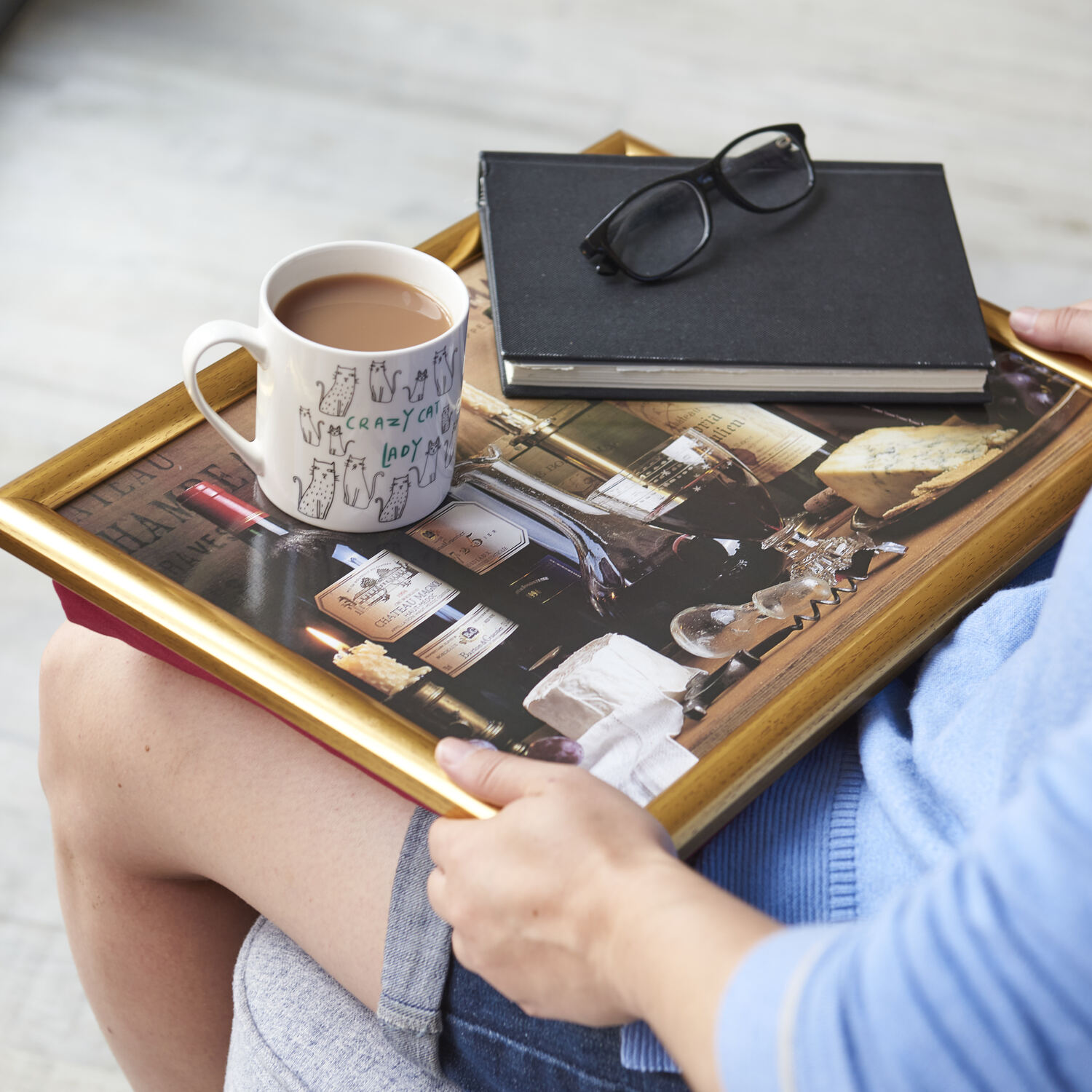 Image of Creative Tops Vintage Wine Lap Tray,&hellip;
