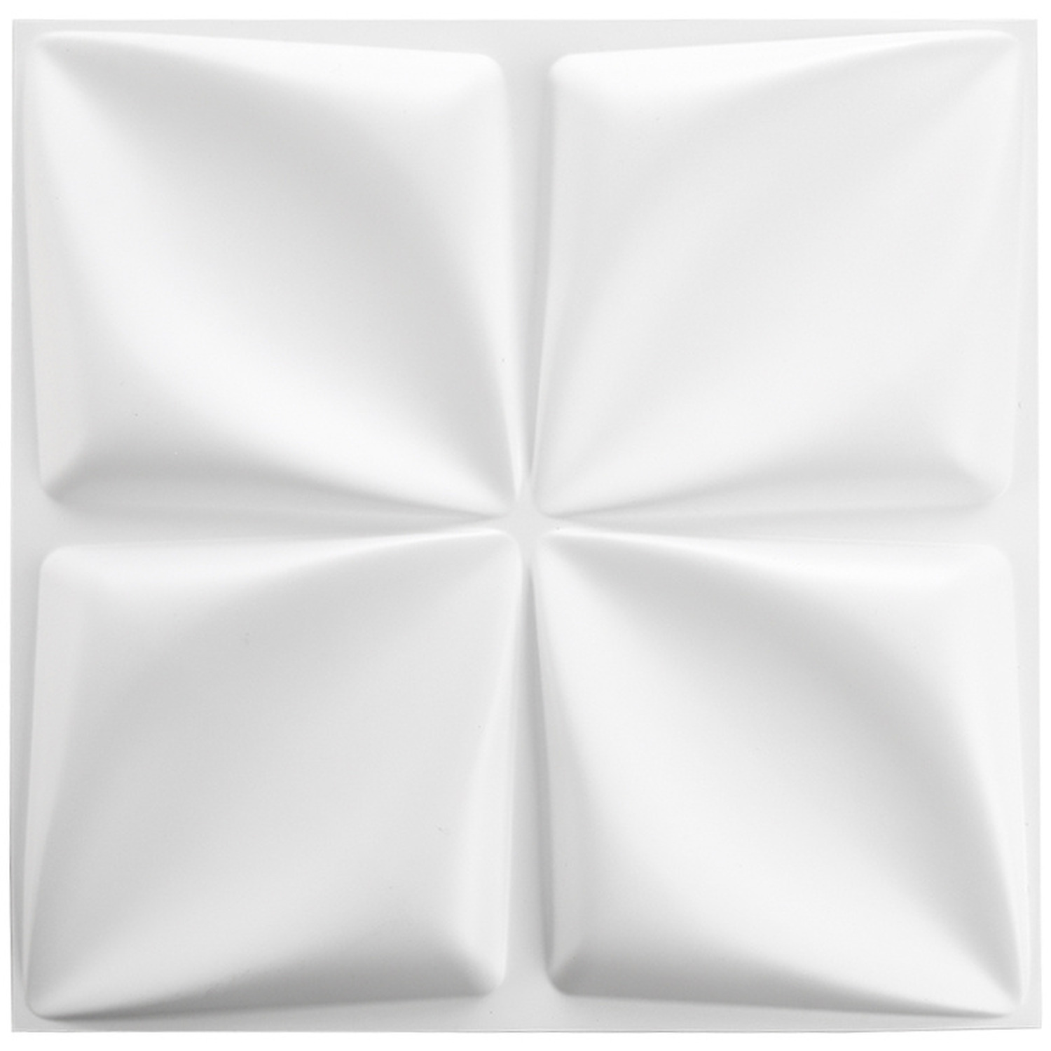 Livingandhome 12Pcs 3D Three-Dimensional Concav-Oconvex Relief Wallpaper Wall Panels - White / 2.9Cm