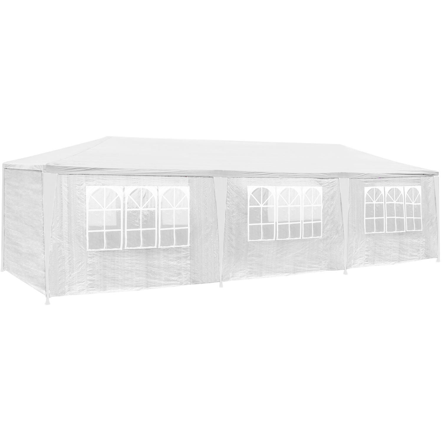 TECTAKE - Gazebo 9x3m With 8 Side Panels - White thumbnail