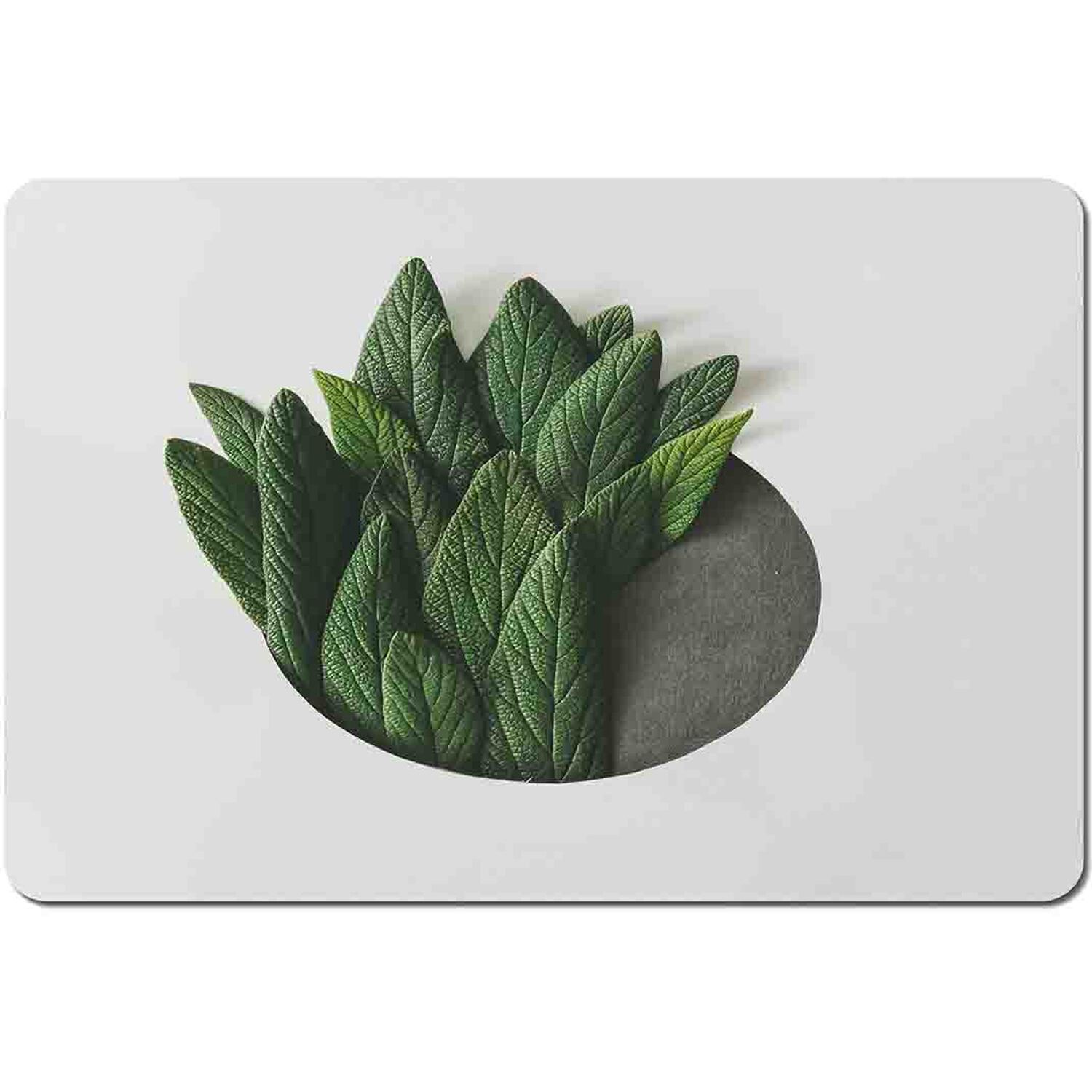 Image of Minimal Green Leaves Placemat Set -&hellip;
