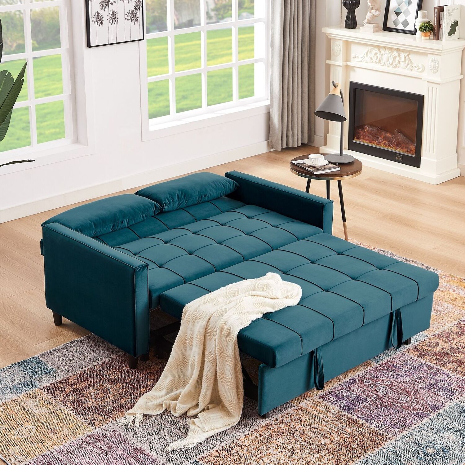 Convertible 3-in-1 Sofa Bed - Green