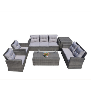 Brown 6-Piece Patio Conversational Sofa Set shot 3830007