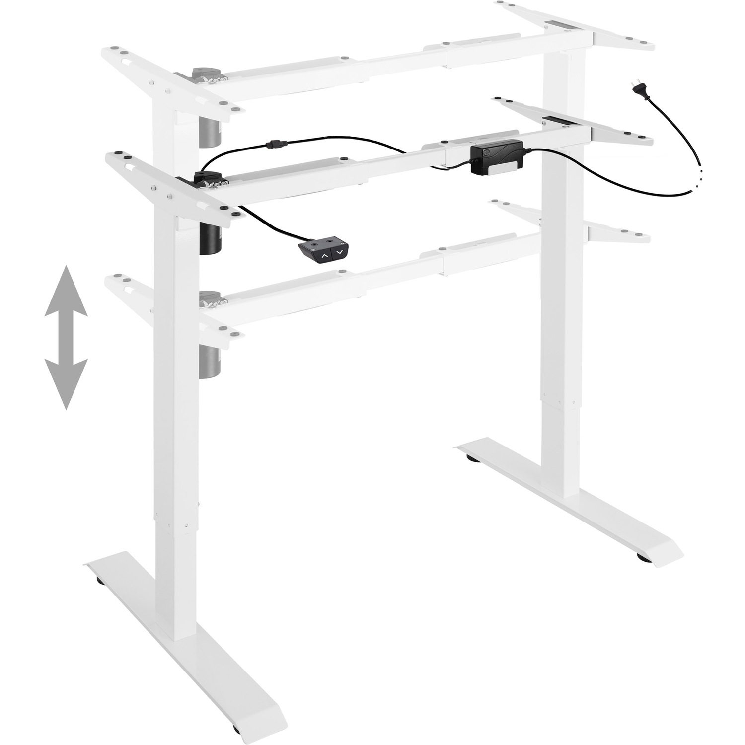 Motorised Standing Desk Frame - White