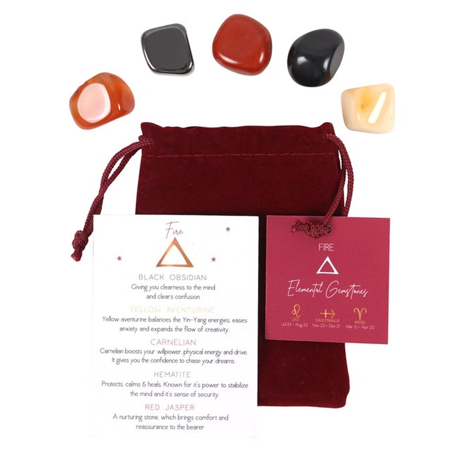 Fire Element Tumble Gemstone Set
