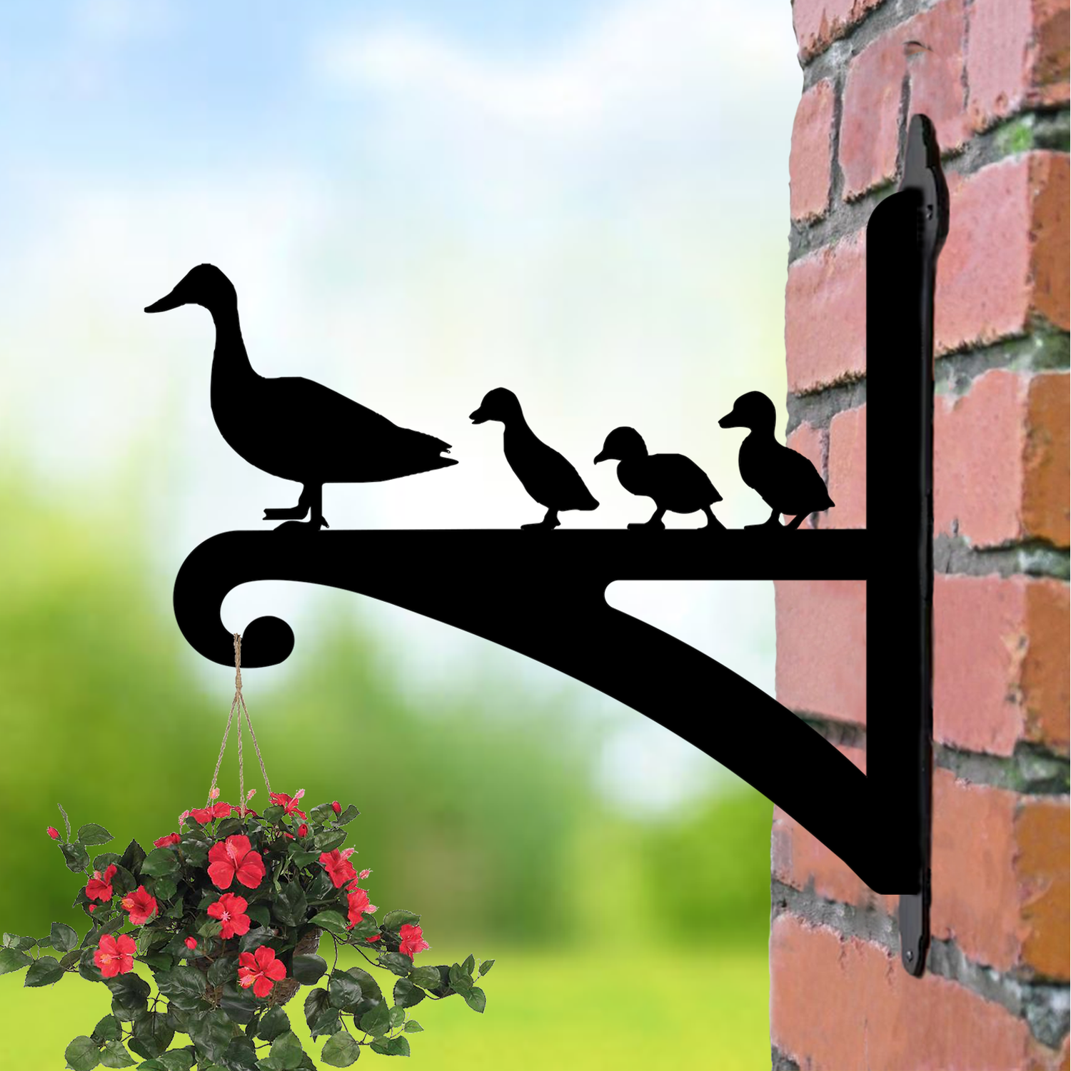 Duck Hanging Racks Duck Family Hanging Basket Bracket
