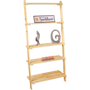 Natural Pine / 35cm / 180cm Pine Pre Sanded Slatted Shelf Unit shot 4571397