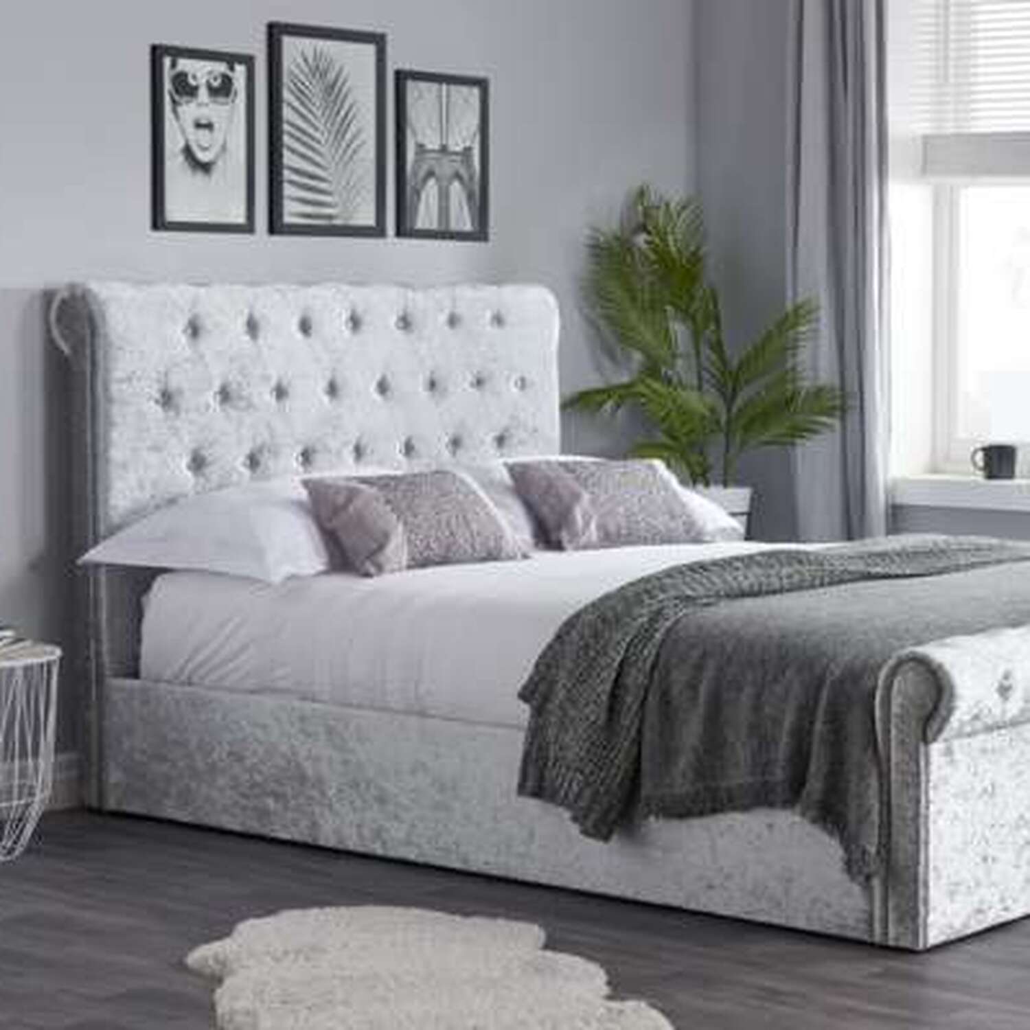 Birlea Sienna Ottoman Bed - Grey King
