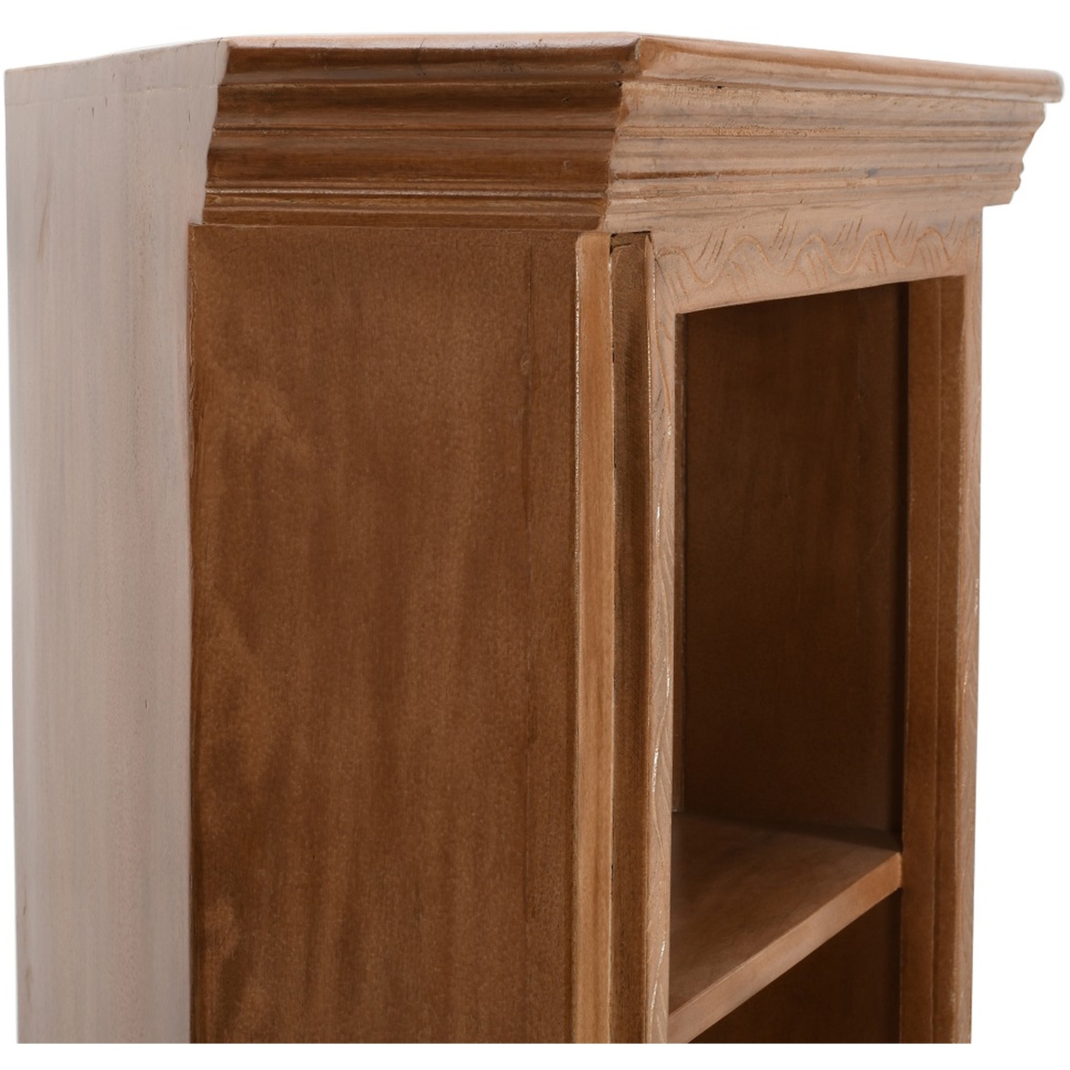 Artistry Mango Wood Corner Bookcase - Brown