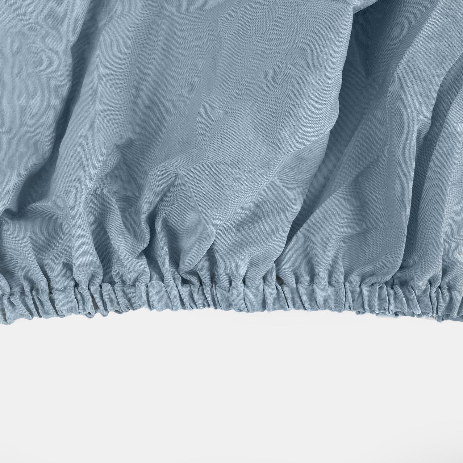 Plain Fitted Bed Sheet - Blue Single Polyester