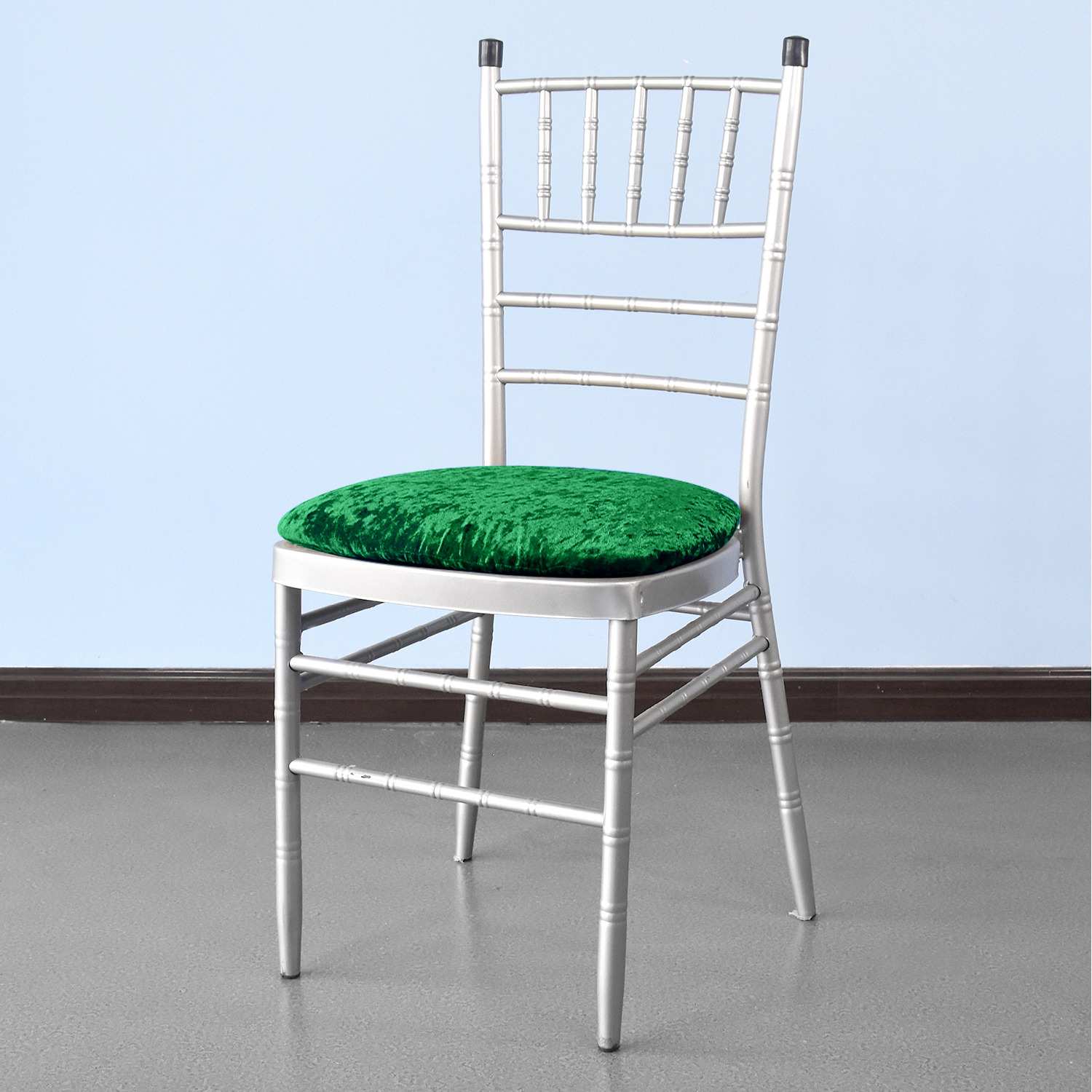 Trimming Shop Velvet Chair Seat Cover - Emerald Green