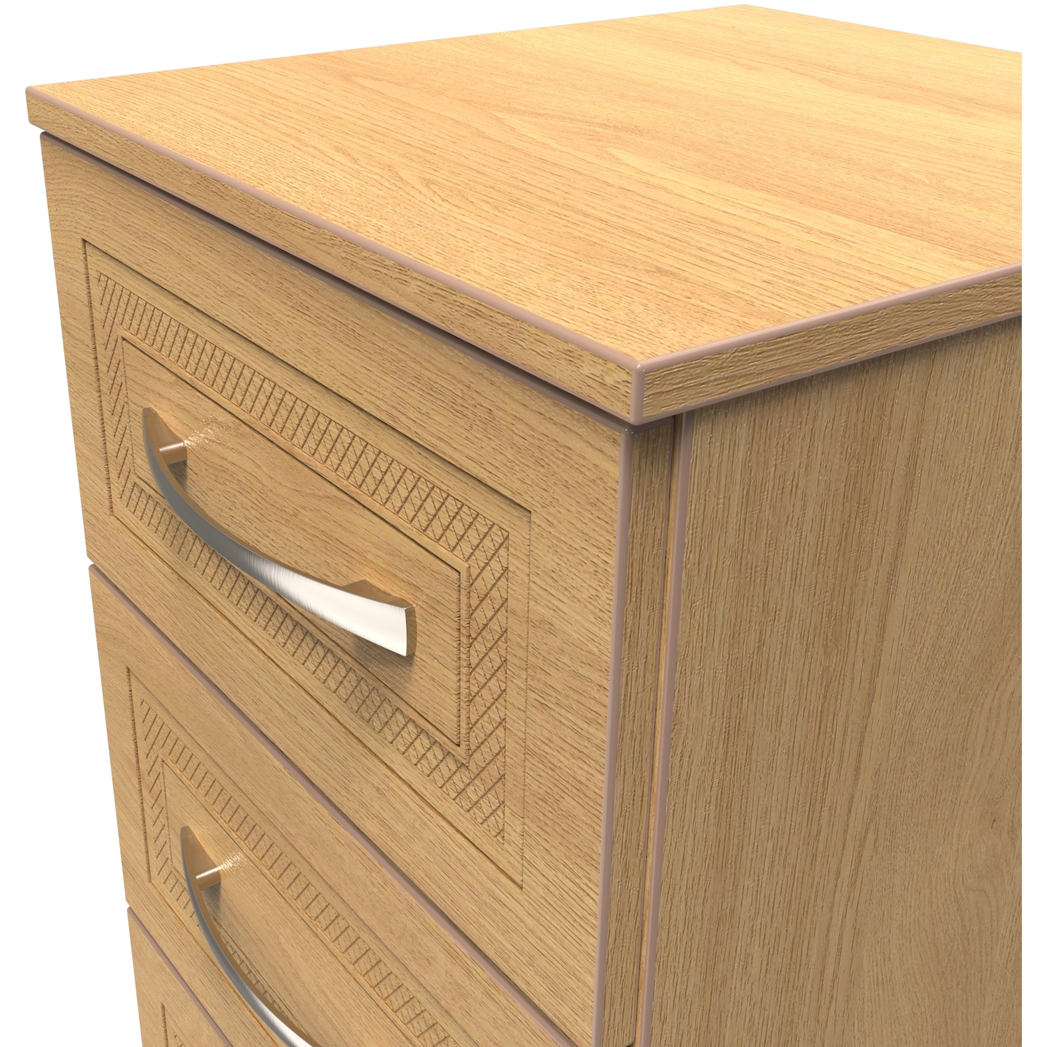 Dorset 3 Drawer Bedside Cabinet - Modern Oak