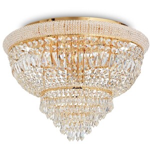 Dubai Indoor 24 Lights Flush Chandelier Ceiling Lamp Gold, E14