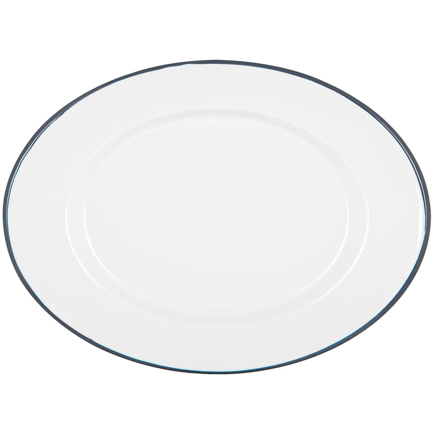 Image of White Enamel Serving Platter - 30.5cm&hellip;