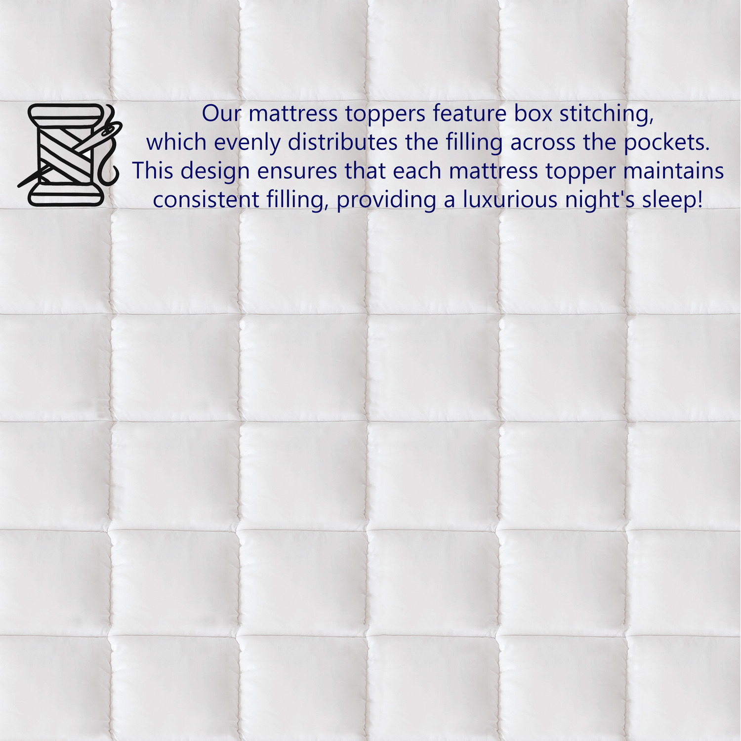 Luxury Anti Allergy Mattress Topper - White Single