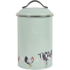 Set of 3 Daisy Farm Round Tea Coffee and Sugar Canisters