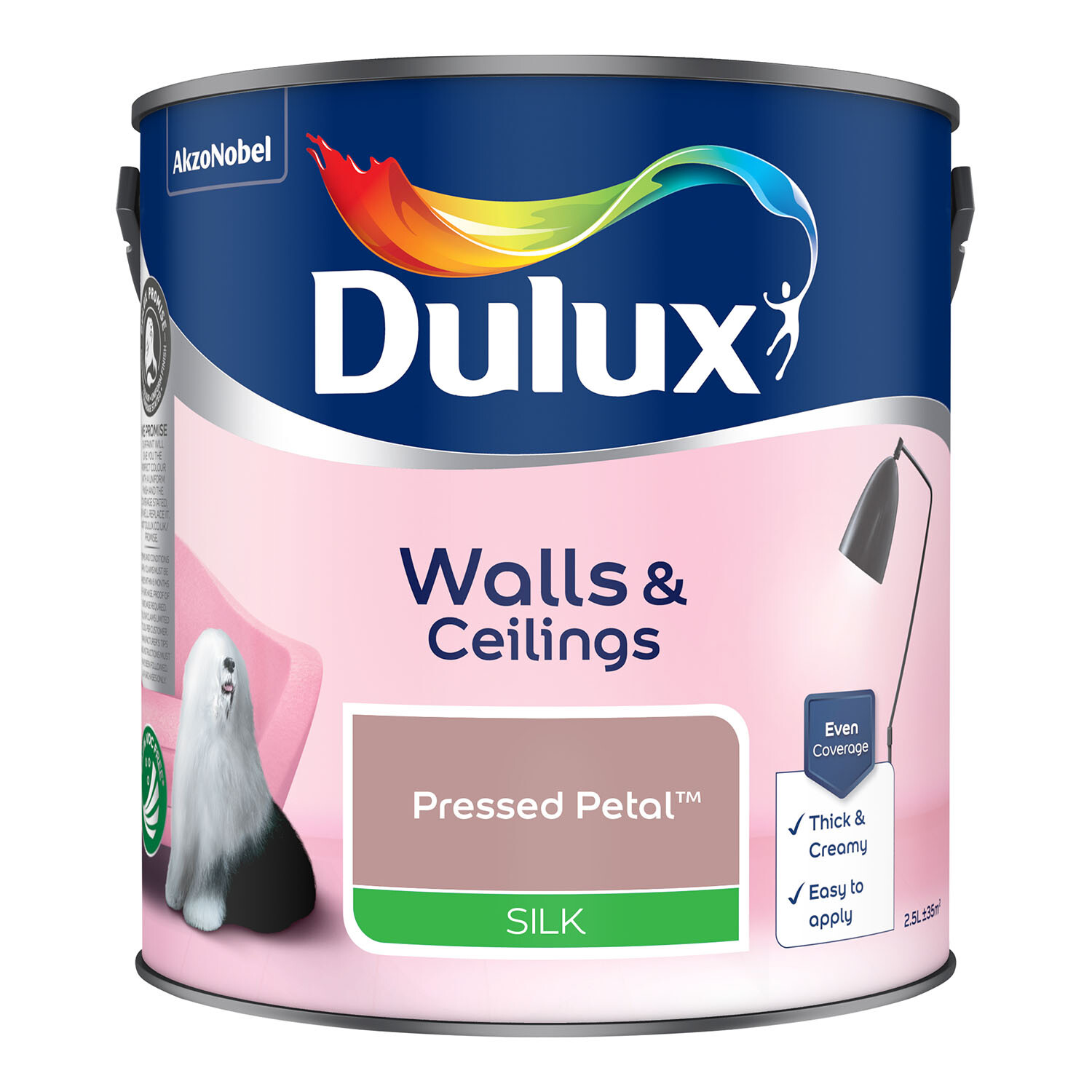 Dulux Silk Emulsion Paint - Pressed Petal / 2.5L