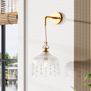 Gold Glass Wall Light