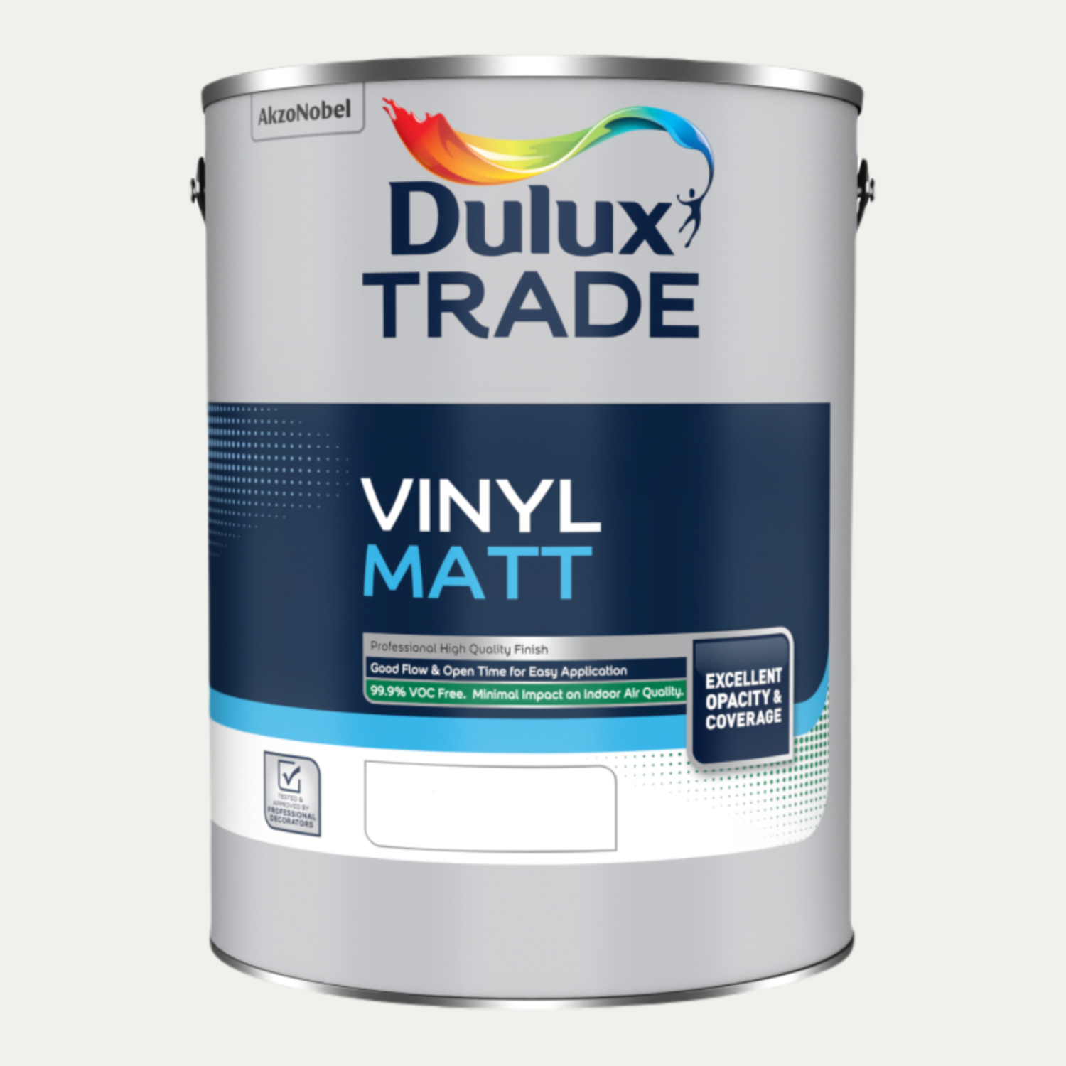 Dulux Trade White Cotton Walls and Ceilings Vinyl Matt Paint 5L