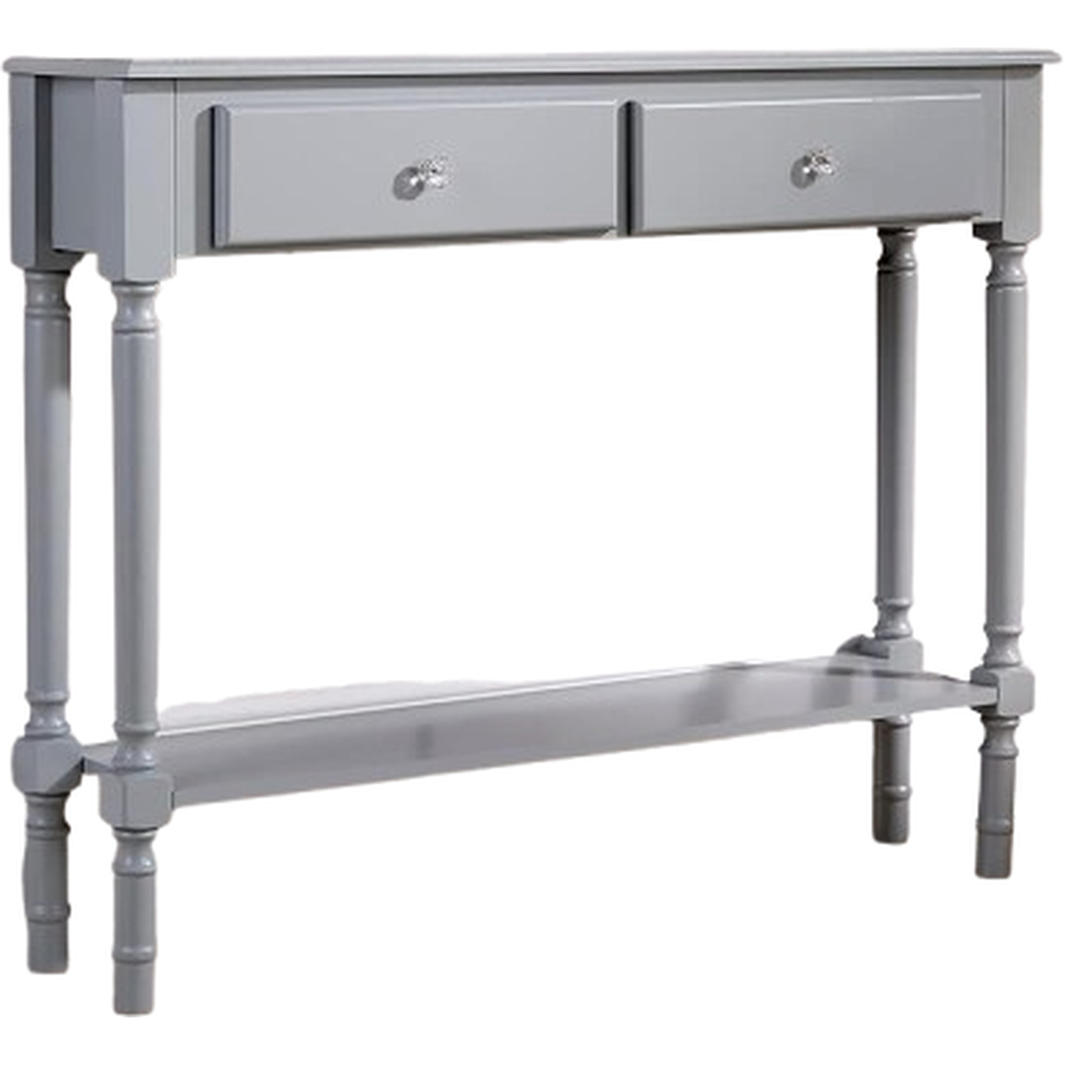 Hallway Console Table With 2 Drawers - Grey