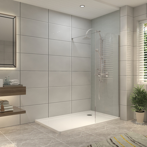 Walkin Shower Enclosure Easy Clean Glass Shower Screen Chrome