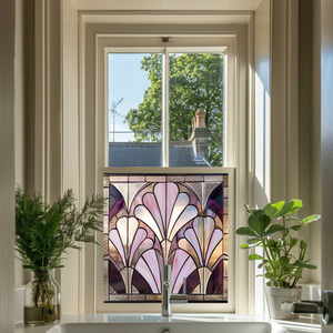 Voran Art Deco Stained Glass Privacy Window Film