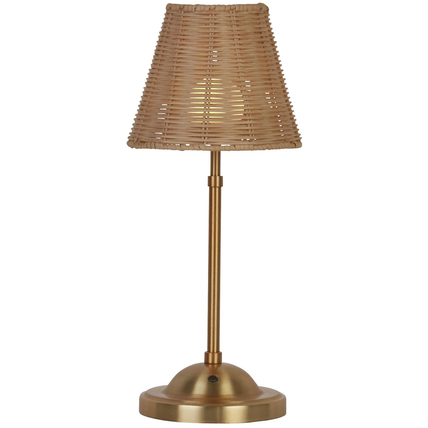 Image of Rechargeable Rattan Gold Table Lamp -&hellip;