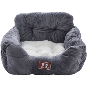 Kidkid Car Pet Bed with Storage Pocket and Adjustable Strap