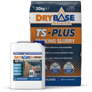 Drybase TS-Plus Tanking Slurry 20kg  5-Bar Waterpoofer 4 Litres