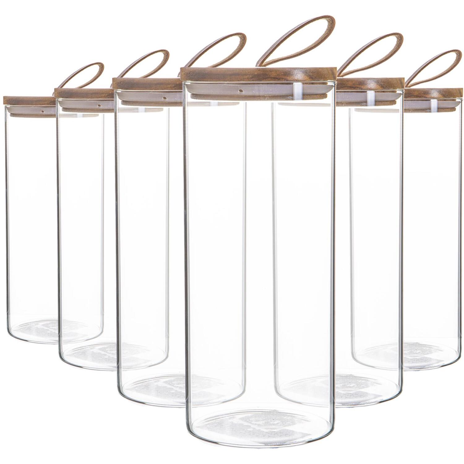 Image of Glass Storage Jar with Wooden Lid&hellip;