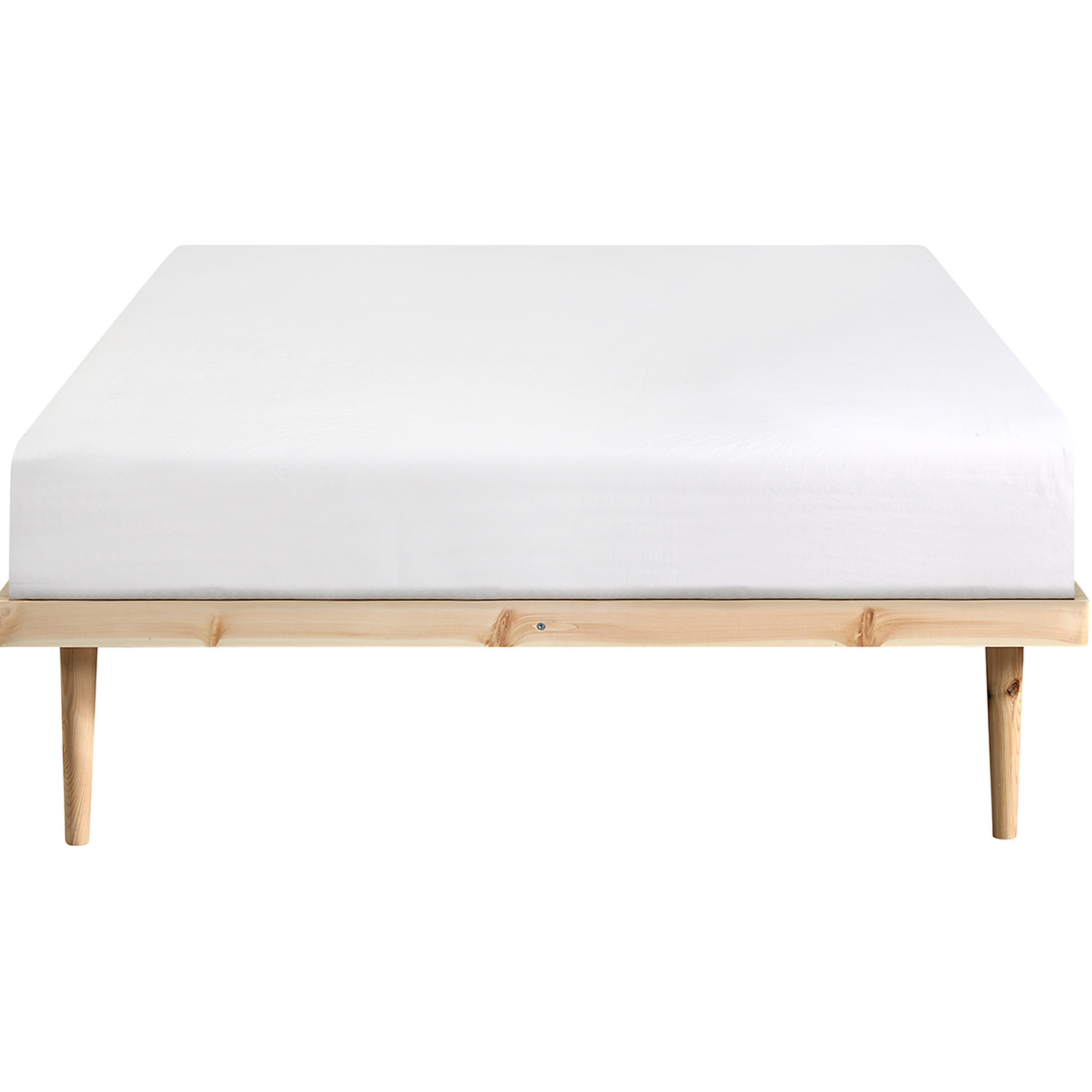Wooden Platform Pine Bed - Pine Double Platform Bed Frame