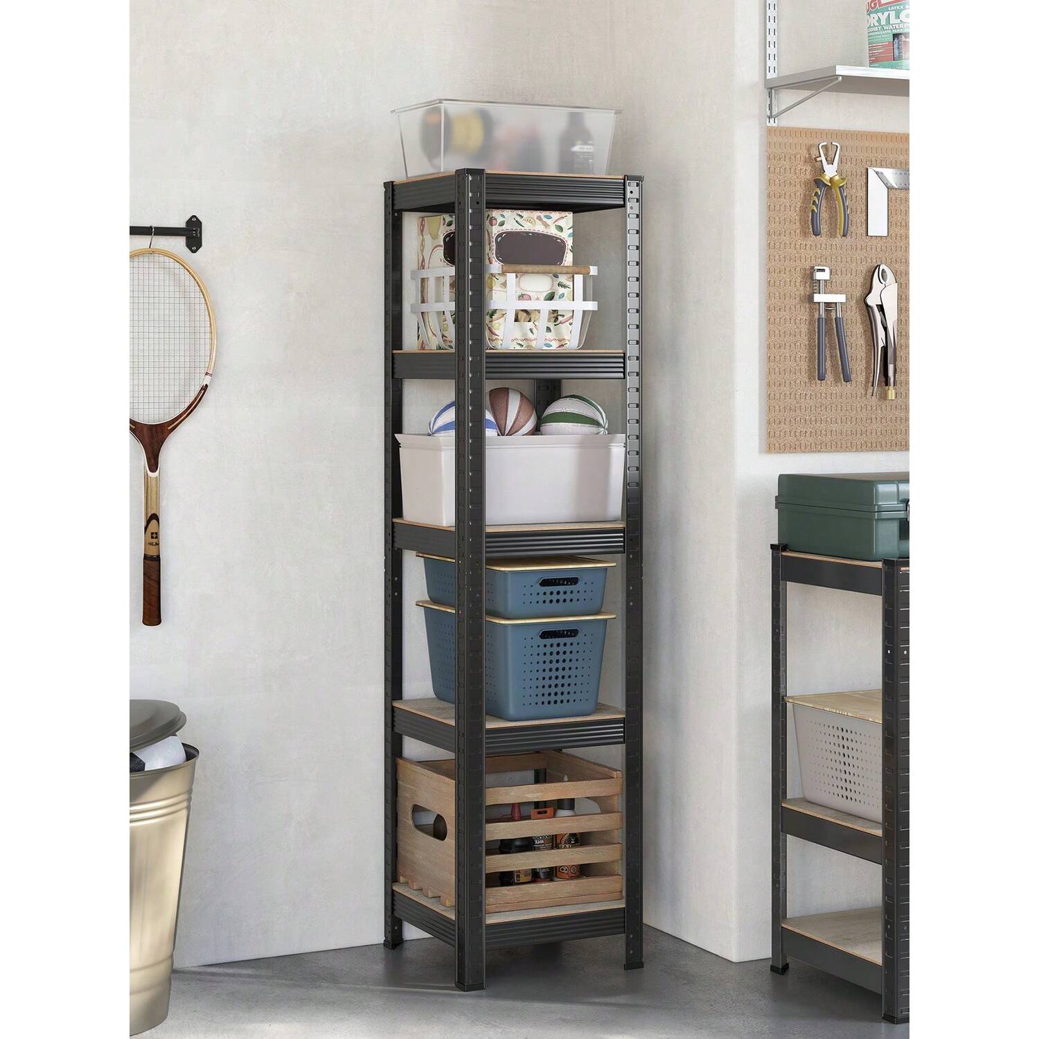 Image of SONGMICS Adjustable Shelving Unit, Storage Shelf&hellip;