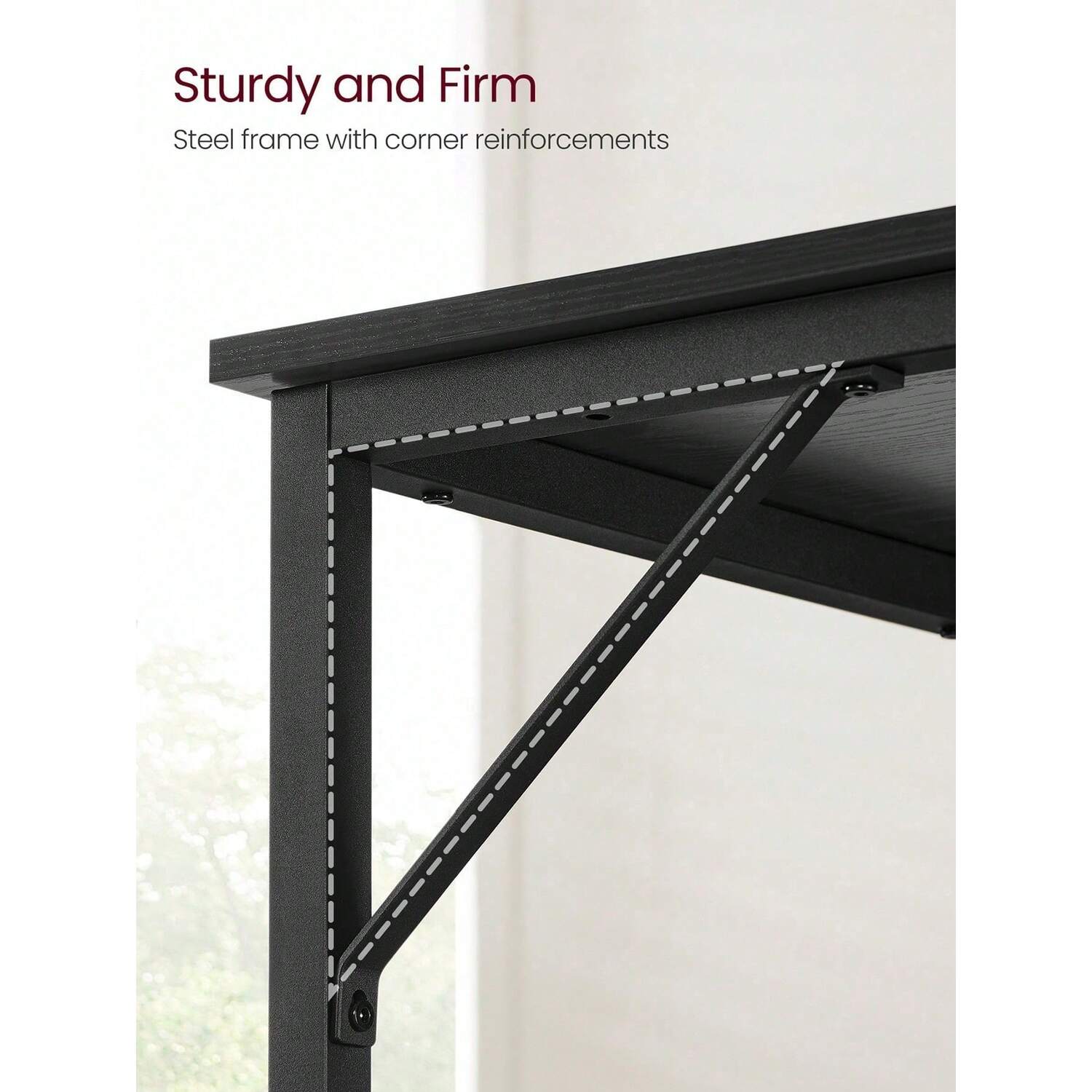 Vasagle Industrial Home Office Desk - Black 75 5cm