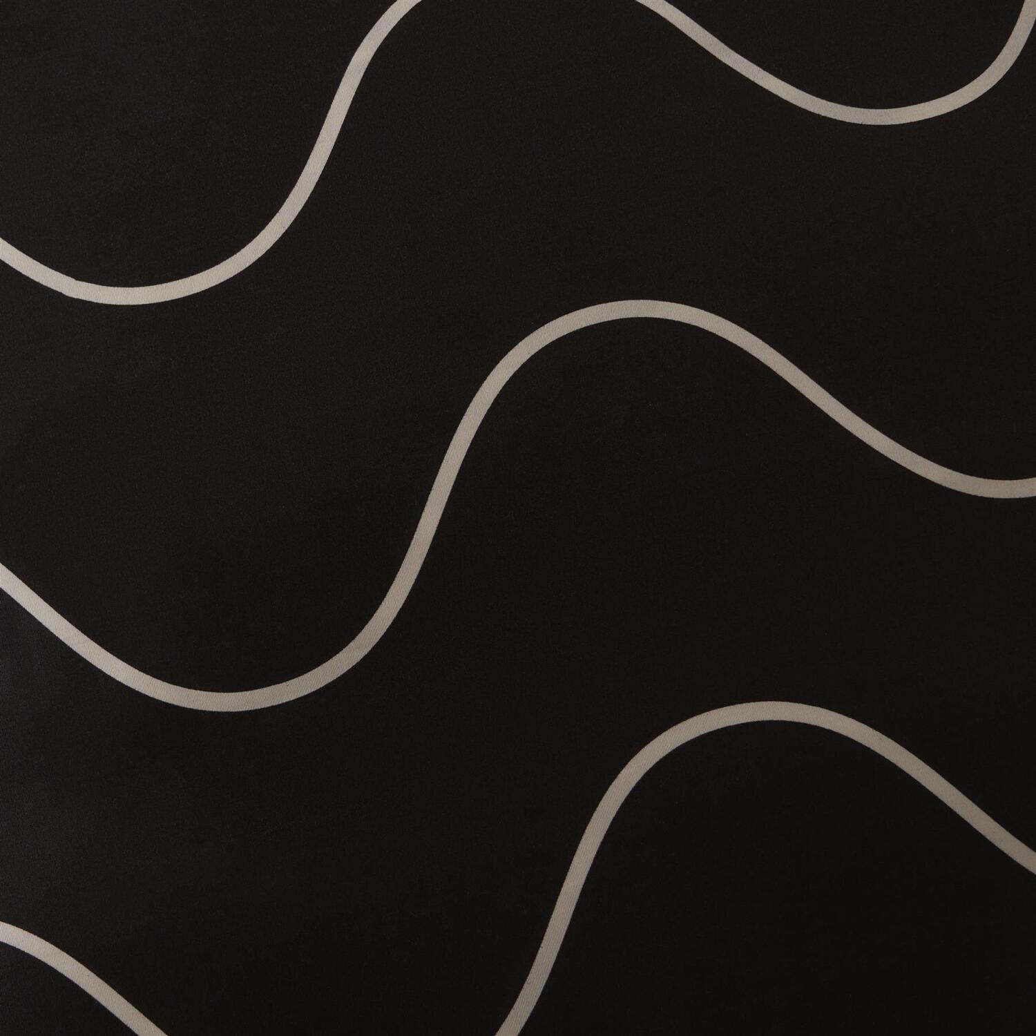Wavy Duvet Cover Set - Black Double