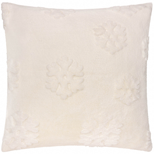 Snowflakes Faux Fur Cushion Cover