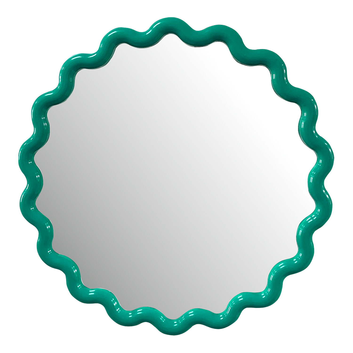 Image of Colourful Wave Round Mirror