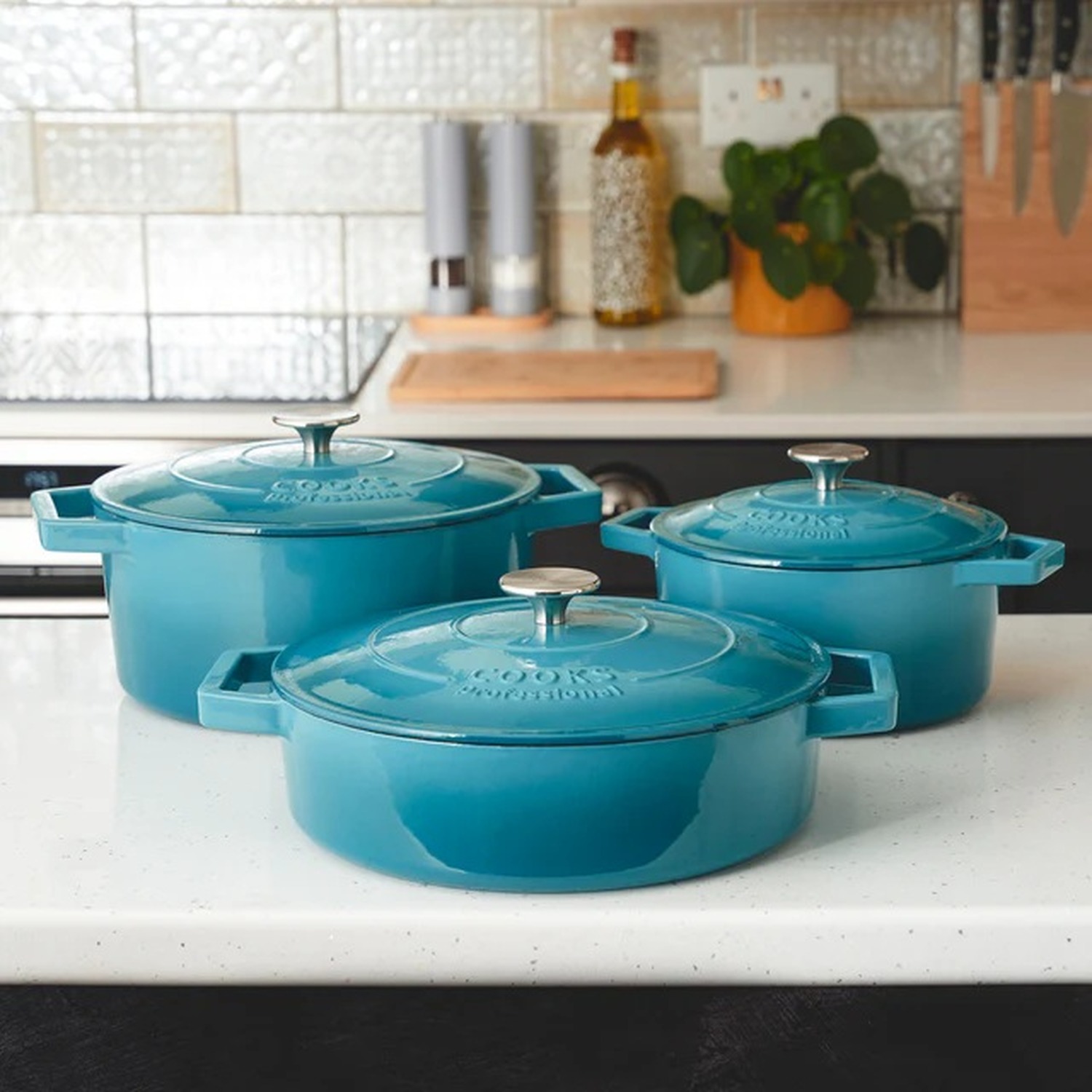 Image of Set of 3 Cast Iron Casserole&hellip;