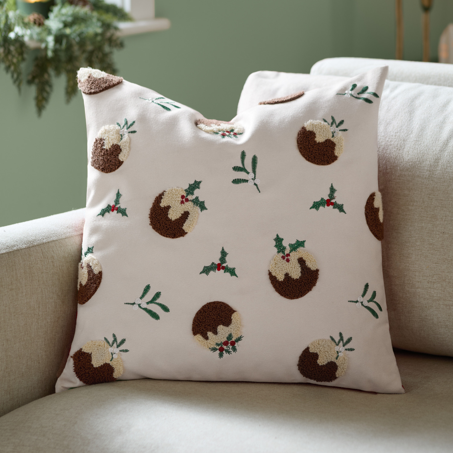 Puddings Tufted Velvet Cushion - Multi / Polyester